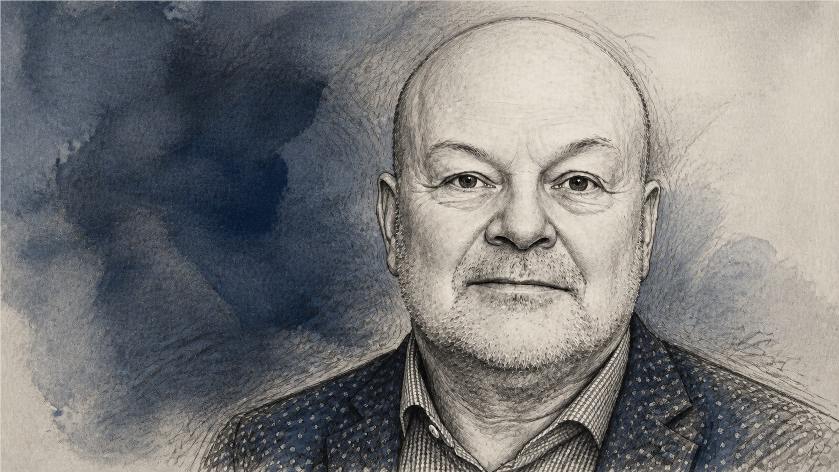 Illustratieve potloodschets van Paul Vossen, gemaakt met AI