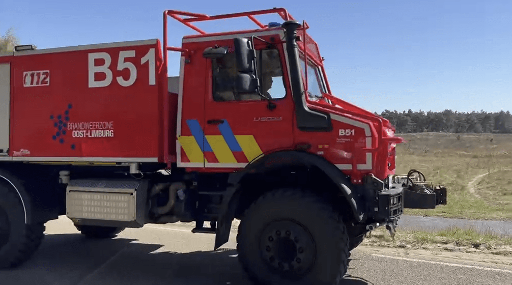 Belgische brandweer ter plaatse