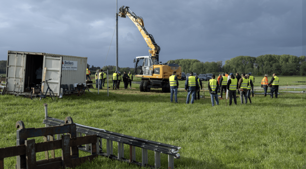 Eerste schietboom geplaatst op OLS-terrein in Melick