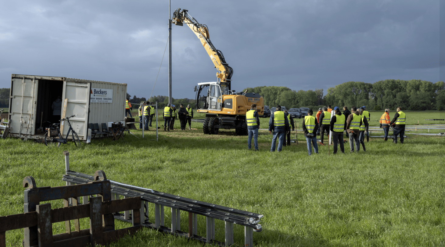 Eerste schietboom geplaatst op OLS-terrein in Melick