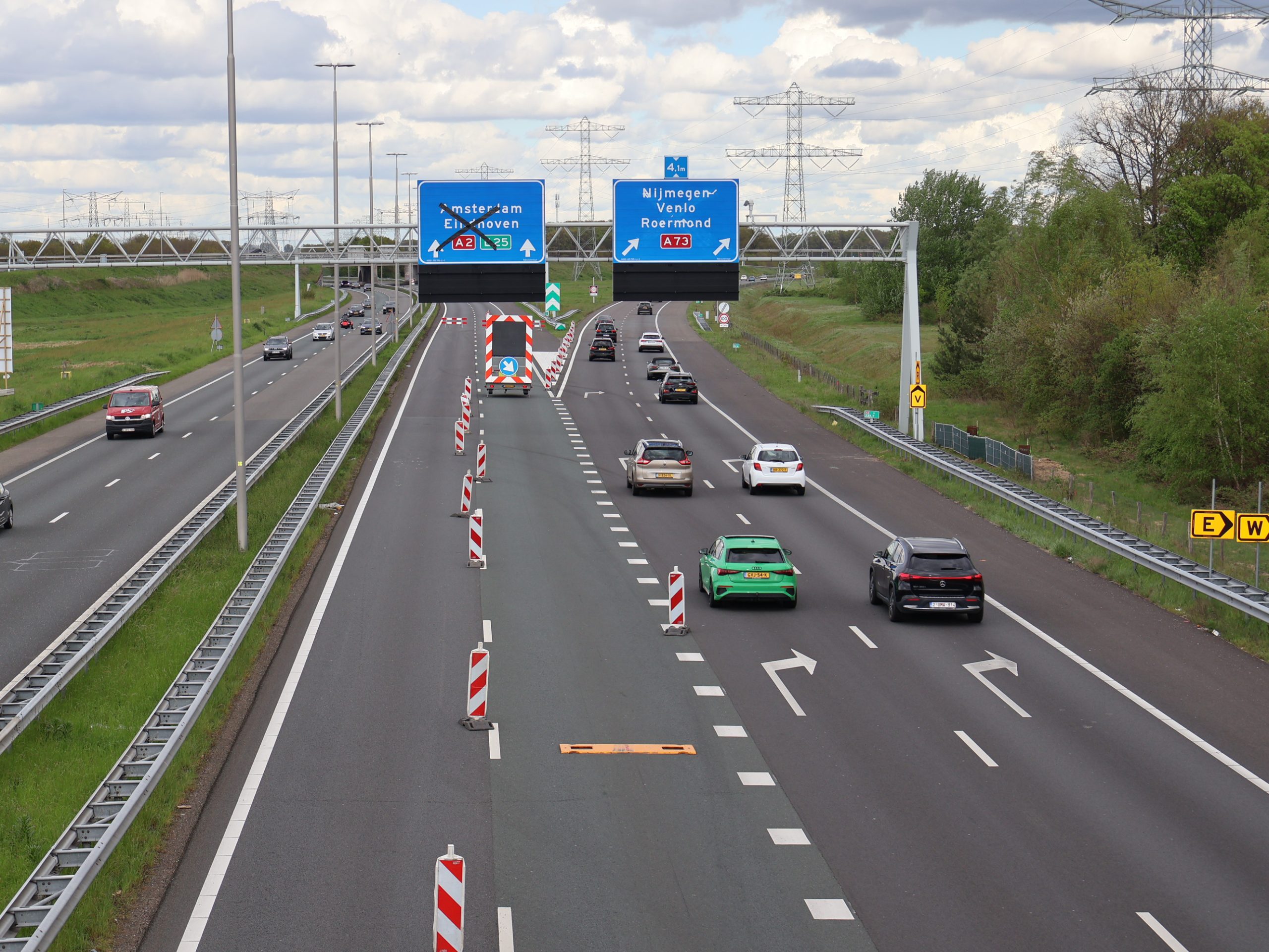 A2 komend weekend dicht tussen Het Vonderen en Nederweert