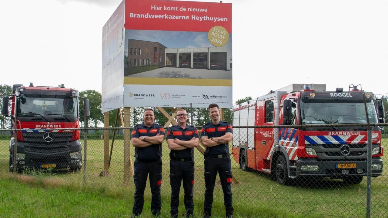 Nieuwe gezamenlijke kazerne brandweer Roggel en Heythuysen stap dichterbij
