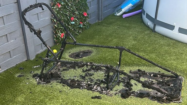 Object valt uit hemel en zet ligbed in brand in Nieuwstadt