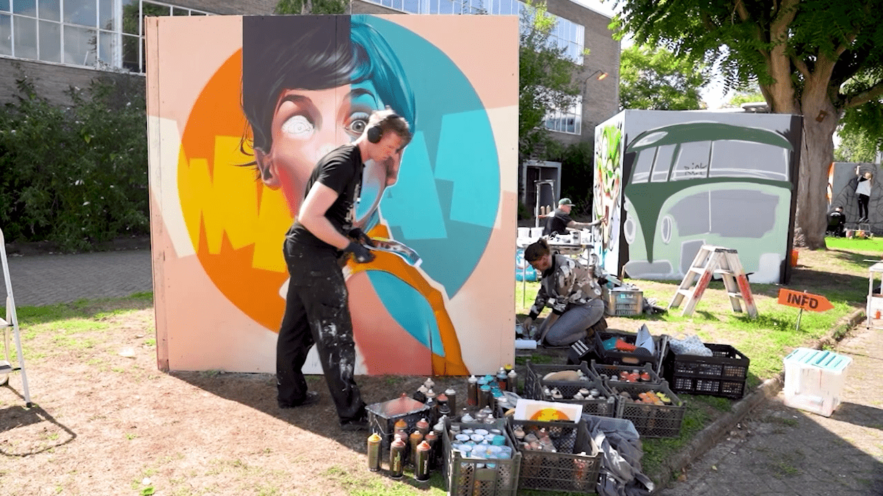 ▶️Graffiti-evenement: ‘Je kunt jongeren beter iets goeds leren voor ze baldadig worden’